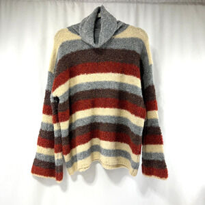 Women's Sweater Turtleneck XL Earth Tone Colors Wide Sleeve NWT Penelope Rose